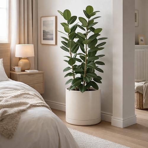 D'vine Dev 16 Inch Ceramic Planter Pot, Oatmeal, 94-O-H-8 - Image 5