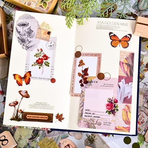 510PCS Plants Floral Scrapbook Stickers Kit Vintage Flower Sticker - Image 5