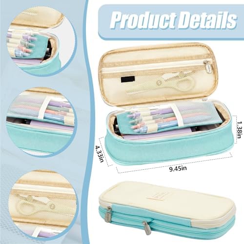Jutom 39 Pcs Aesthetic Book Annotation Kit,Mint Green,Cute Style - Image 4