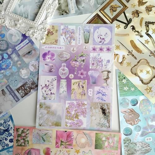 Japanese Sticker Book for Journal Supplies, Vintage Stickers for Journaling - Image 6