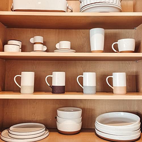 MORA Ceramics 12oz Coffee Mug Set of 4 - Ceramic Tea Cups with Handle - Microwave and Dishwasher Safe, Perfect For Cup or Mug Lovers - Rustic Matte Glaze, Modern Design Mugs - Assorted Colors - Image 7