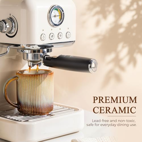 theterra Ceramic Coffee Mugs Set of 6, 14.2 oz Coffee Cups with Handle - Image 5