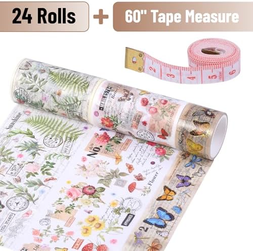 Mr. Pen- Washi Tape Set, 24 Rolls, Assorted Sizes, 3.2 Yards/Roll - Image 2