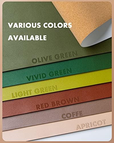YSAGi Double-Sided Desk Pad, 35.4"x17"Leather Desk Mat, Eco Cork Desk Pad Protector,Large Mouse Pad,Waterproof Desk Blotter for Office/Home(Apricot) - Image 6