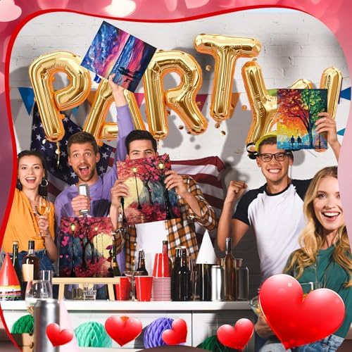 Motipuns 12 Set Couples Painting Kit Date Night Sip and Paint Kit - Image 6