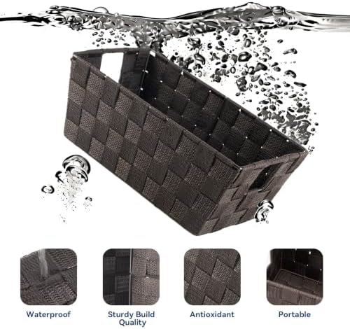 Whitmor Woven Strap Small Storage Tote - Espresso (6581-2712-ESPR) - Image 3