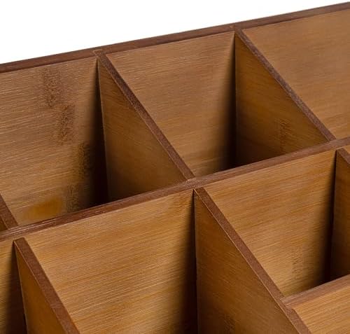 happimess Bambury 18" Cup and Condiment Station Bamboo Organizer, Brown - Image 4