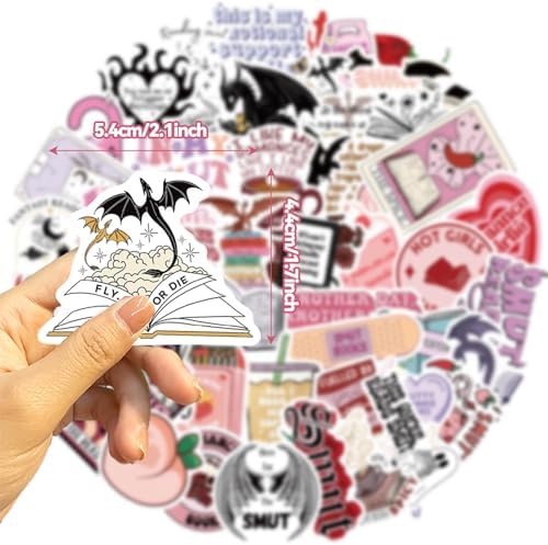 104 PCS Romance Book Stickers for Kindle- Bookish Fantasy Dragon Aesthetic Stickers for Kindle Case, Water Bottle, Scrapbook, Journal - Cute Book Lover Gifts for Adults Teens - Image 3