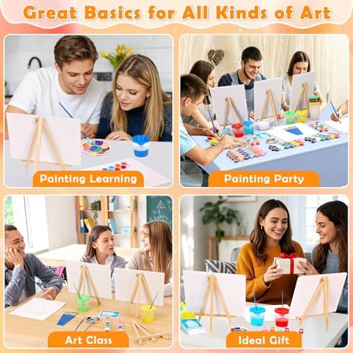 10 Pack Paint and Sip Kit for Adults, 8x10 in Canvas Painting Kit for Party - Image 6