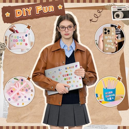 1592PCS Vintage Letter Stickers Scrapbook Sticker,Magazine Alphabet Sticker - Image 4