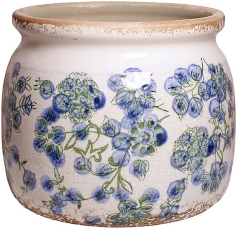 Vintage Cottage Ceramic Planters, French Flower Pot & Vase with Drainage by XiaanJiaju