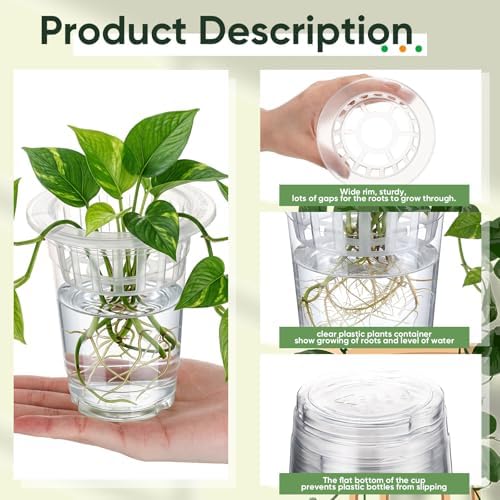 Baderke 70 Pcs Plastic Plant Propagation Vase for Indoor Decor, 4.25'' - Image 5