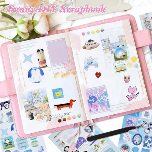 800Pcs Japanese Sticker Book for Journaling Adult, Cute Scrapbook Stickers - Image 4