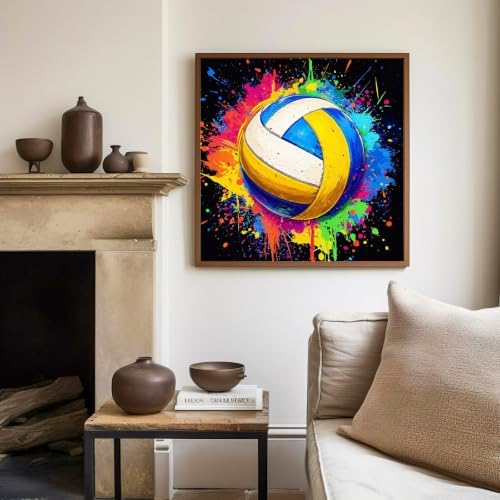 Mandun Volleyball Paint by Numbers Kit for Kids, 8x8 inch - Image 3
