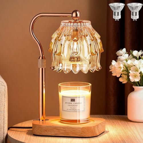 Candle Warmer Lamp with Timer - Flower Electric Wax Melter Warmer Adjustable Height for Jar Candles, Gift for Women, Mom, Christmas, Birthday,Home Decor by Eterfun