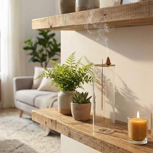 Ceremony Incense Holder, 2 in 1 Incense Burner for Sticks, Ash-Proof Glass Incense Burner for Meditation Yoga Spa Room Decor (2 in 1 Square) Ceremony Incense Holder, 2 in 1 - Image 7