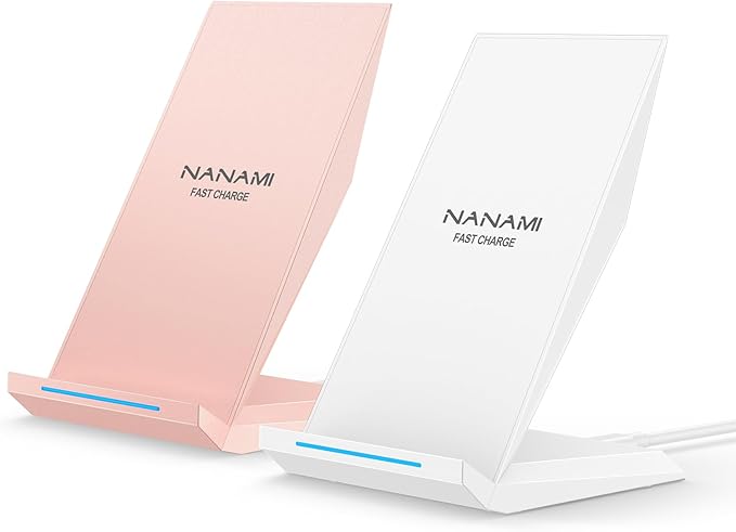 NANAMI Wireless Charger 2 Pack - Fast Wireless Charging Stand for iPhone 17/17 Air/16/16 Plus/16 Pro Max/16 Pro/15/14/13/12, Phone Charger Compatible Samsung Galaxy S25/S24/S23/S22/S21/S20,Pixel 6/5