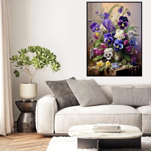 Diamond Art Kits for Adults, Pansy Diamond Art Painting Kits for Adults - Image 5