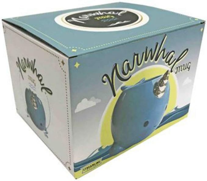 Streamline Imagined Magical Narwhal Coffee Mug, Blue