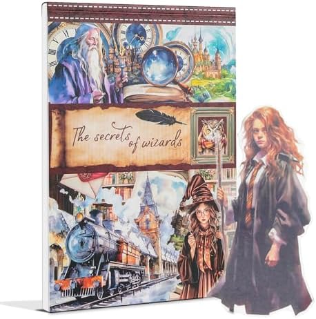 Snycler Sticker Book - 20 Sheets Vintage PET Stickers for Scrapbooking, Junk Journaling, Ephemera, and Decorative Crafts-The Secrets of Wizards by Snycler