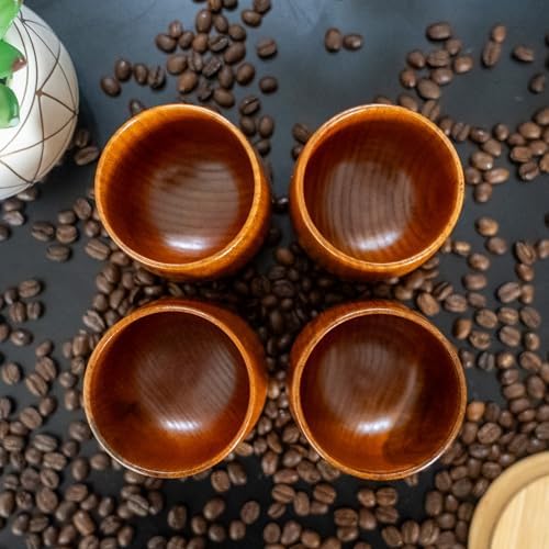 Wooden Coffee Mug for Hot and Cold Drinks, Classy Design (4) - Image 4