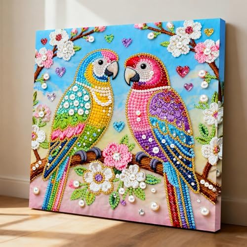 LQCrafK DIY 3D Pearl Art Painting Handcraft Kit for Adults Beginners, Home Wall Decoration, Creative Design Framed Painting with Tools-Parrot - Image 5