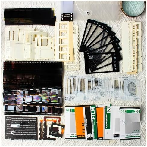 Diuhofart 94Pcs Scrapbooking Supplies Kit, Old Film Strips Photo Frames for Junk Journal Supplies, Scrap Booking Cutouts Papers Scrapbook Materials, Quote Stickers for Journaling, Collage by Diuhofart