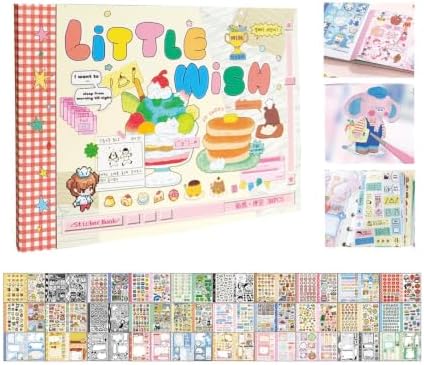 Japanese Sticker Book for Scrapbooking Supplies,Kawaii Scrapbook Stickers by Lciyioc