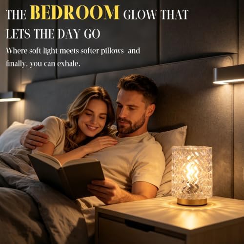 ULAROOM Battery Operated Table Lamp,Cordless Accent Mini Lamp,1 Pack Clear - Image 4
