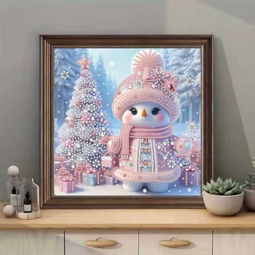Snowman Special Shape 5D Diamond Art Painting Kits for Adults 12 x 12inch - Image 2