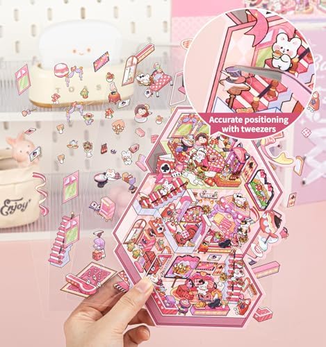 4 Sets DIY 3D House Stickers,Large Size Fun DIY Stickers Scene - Image 6