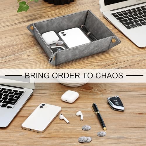 SITHON Valet Tray Desktop Storage Organizer Nightstand Caddy Holder - Image 5