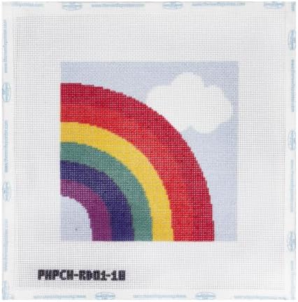 Howie's Needlepoint Needlepoint Kits for Adults & Beginners, 18 Mesh Printed Needlepoint Canvas, Stamped Patterns Canvas Starter Kits(Rainbow,6"x 6") - Image 4