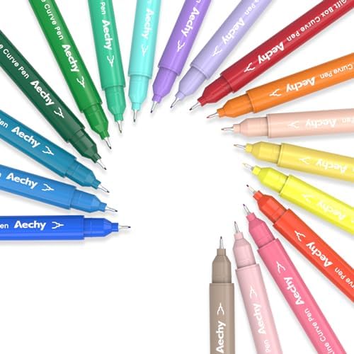 AECHY Dual Tip Curve Highlighter Pens, 18 Patterns, 18 Colors, 18 Pack - Image 4
