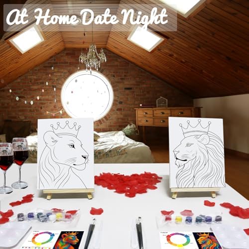 PAILIM Sip and Paint kit for Adults Lion King Pre Drawn Canvas Party Kits - Image 2