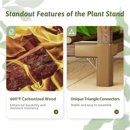 GENTINGBRO Plant Stand Indoor Tall Hanging Plant Shelf 16 Tiers Large Outdoor Plant Rack for Multiple Plants Wood Plant Holder for Living Room Garden Balcony - Image 4