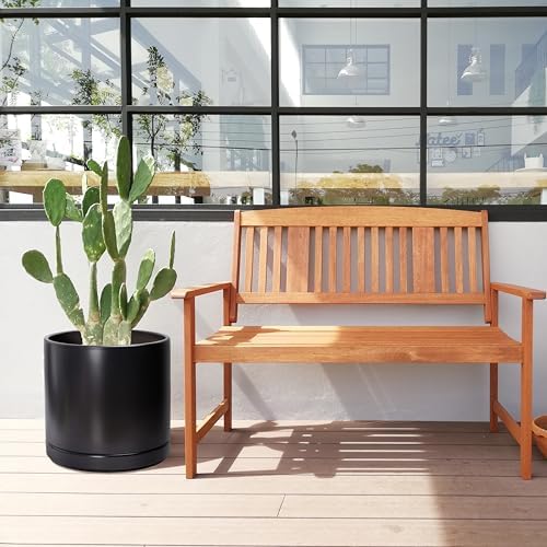 D'vine Dev 14 Inch Ceramic Planter Pot, Black, 94-O-G-2 - Image 5