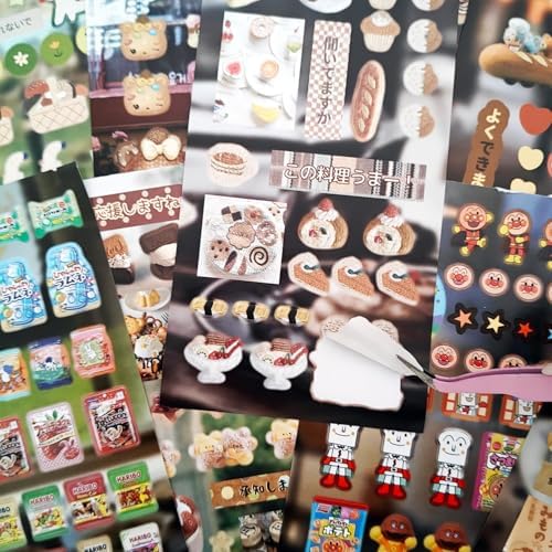 700+ Japanese Stickers for Scrapbook Supplies,25 Sheets Kawaii Japanese Stickers Book,Vintage Showa Korean Sticker for Junk Journal,Journaling,Bullet Journaling,Planner,Notebook,DIY Craft(Fengwu Quji) - Image 5