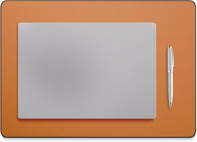 Jotsome Leather Desk Mat, Non-Slip Desk Blotter Pad - Desk Protector for Office, Home, Lap Desk, Laptop, and Desktop, Gift for The Holidays or Christmas (Tan, 17" x 12")
