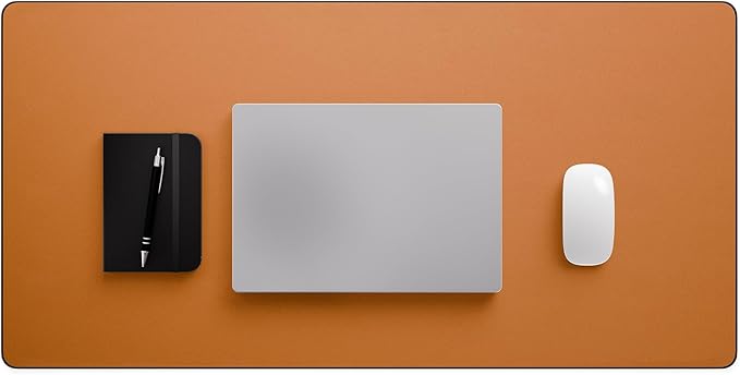 Jotsome Leather Desk Mat, Non-Slip Desk Blotter Pad - Desk Protector for Office, Home, Laptop, and Desktop, Gift for The Holidays or Christmas (Tan, 34" x 17")