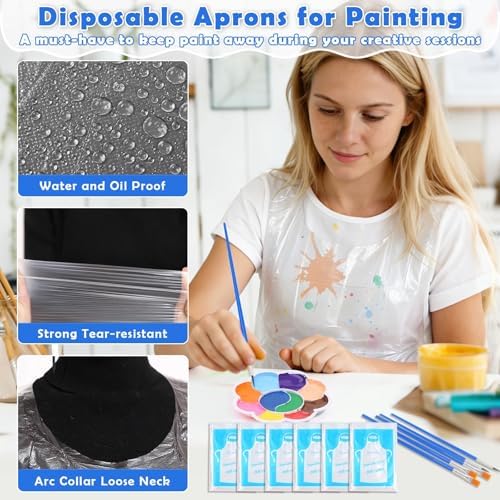 6 Pack Paint and Sip Kit for Adults Girls Night, 8x10In Canvas Painting Kit - Image 5