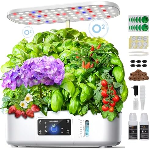 Ahopegarden Hydroponics Growing System: 12 Pods with Touch Control Panel by Ahopegarden