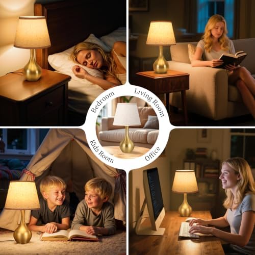 16.1" Touch Table Lamp for Nightstand, 3 Way Dimmable Small Bedroom Lamp - Image 6