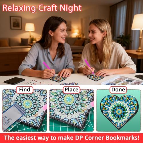 8 PC Diamond Art Painting Bookmark for Adult Craft Gem Bedazzle Kit Women - Image 4