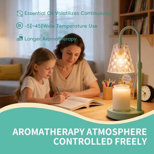 Candle Warmer Lamp with Timer Dimmable, Wax Melt Warmer, Green - Image 7