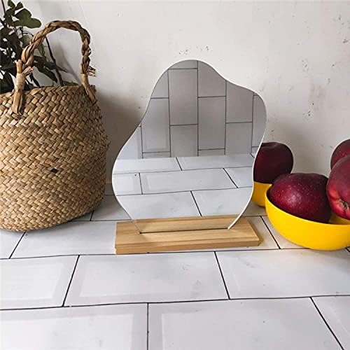 Acrylic Makeup Mirror for Desk with Stand Aesthetic Desk Decor Vanity Mirror Frameless Table top for Bedroom,Living Room and Minimal Spaces Room Decor (Baby Fat) - Image 5