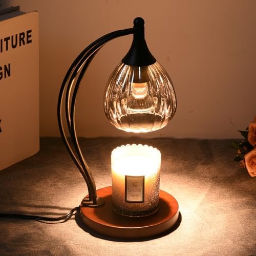 Candle Warmer Lamp with Timer Dimmer - Electric Candle Lamp for Jar Candles with 2 Bulbs - Candle Warmer Light for Scented Wax Valentines Day Gifts New Home Decor for Women Mirror Silver - Image 6