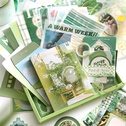 ETERLVTURE Literary Minimalist Series Scrapbook Supplies Kit (2 Styles), DIY Journaling & Diary Decorative Craft Set, Creative Birthday Gift for Women (A) - Image 3