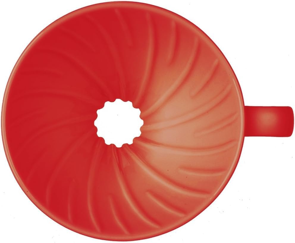 Hario V60 Ceramic Coffee Dripper, Size 02, Red - Image 3