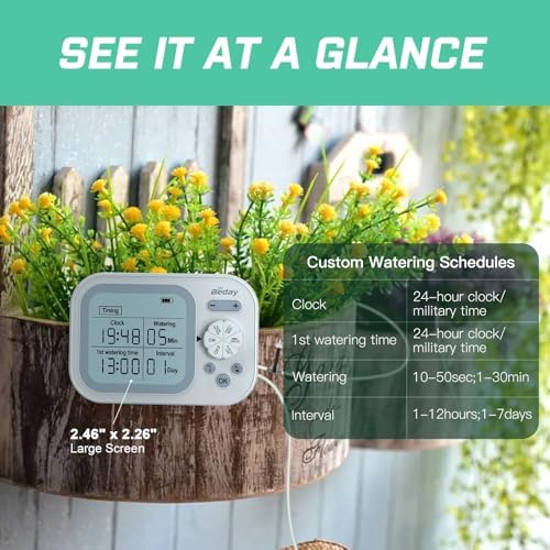 Automatic Drip Irrigation System for Indoor Plants, 2026 Automatic Plant Waterer for 15 Potted Plants Watering with Anti-Siphon and Humidity Mode, Timer, Rechargeable Vacation Self-Watering Pump - Image 3